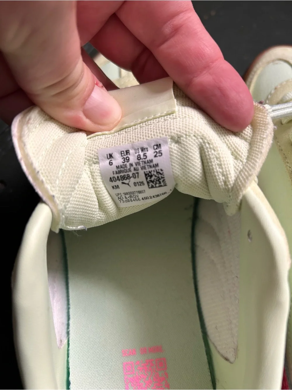 Puma Womens Palermo OG Light Green Pink Sneakers Size 8.5